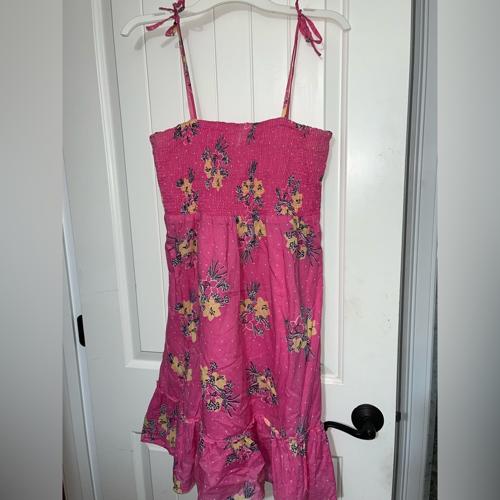 Lilly Pulitzer Pink and Yellow floral Vintage cotton sundress